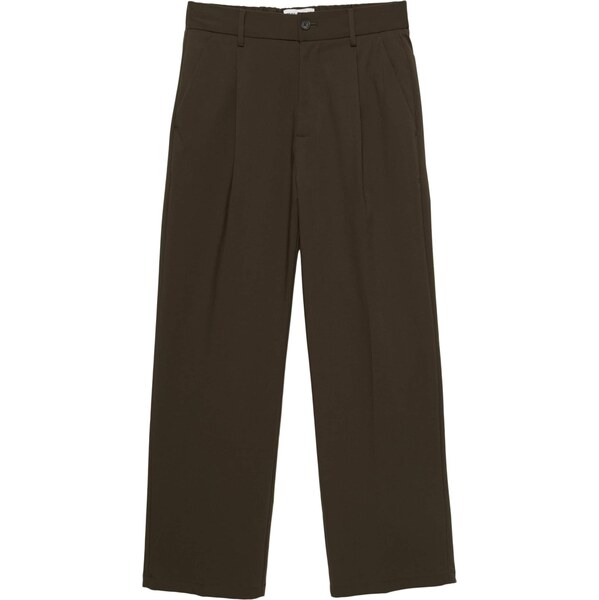 Pull&Bear Plisované nohavice kaki 65893247