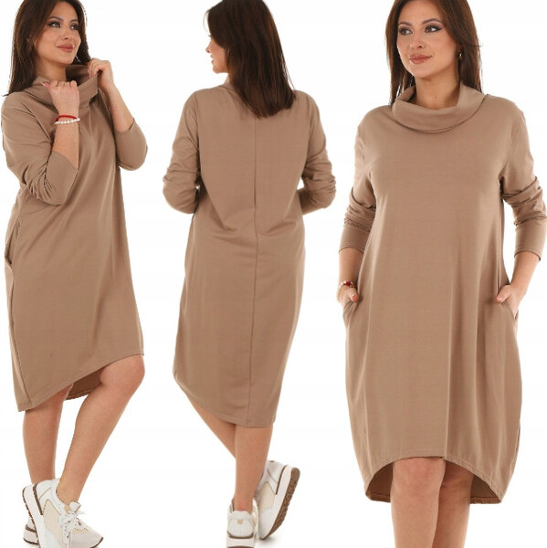 Fashionweek Dámske šaty pohodlné teplákové MF653 65376081