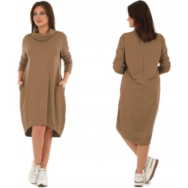 Fashionweek Dámske šaty pohodlné teplákové MF653 65376087