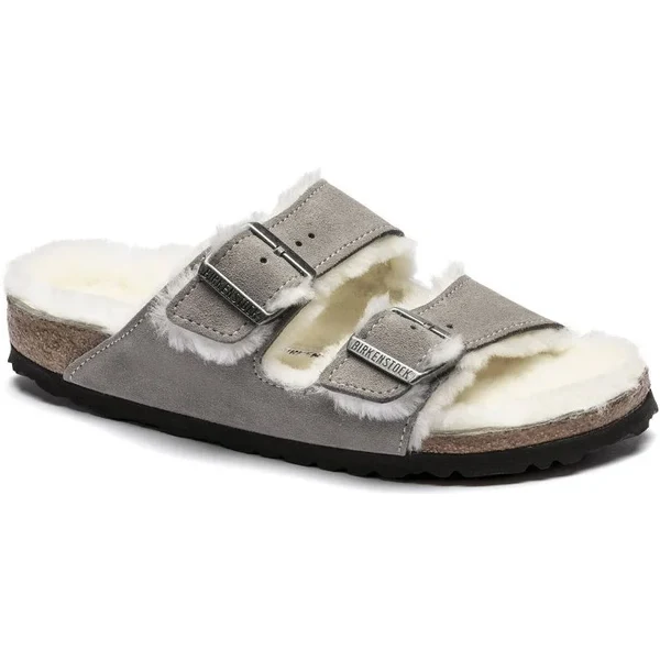 Birkenstock dámske/pánske zateplené šľapky Arizona Shearling Stone 65547836