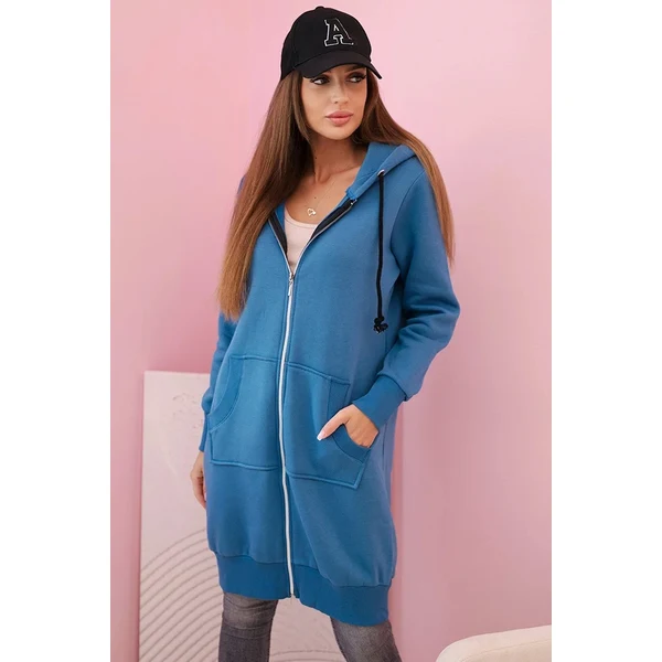 K-Fashion Dámska zateplená mikina s kapucňou a zipsom 65551630