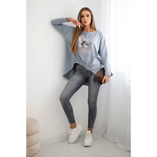 K-Fashion Dámska blúzka s orlom a sivým Canyonom 65720526