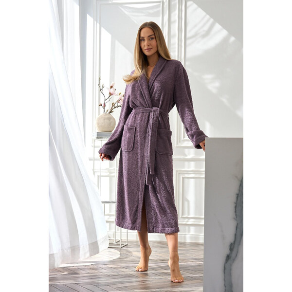 L&L 2558 Celeste dlhý dámsky župan M-2XL 65447434