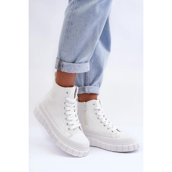 Big Star Shoes Zateplené kožené tenisky so zipsom Big Star MM274624 65447657