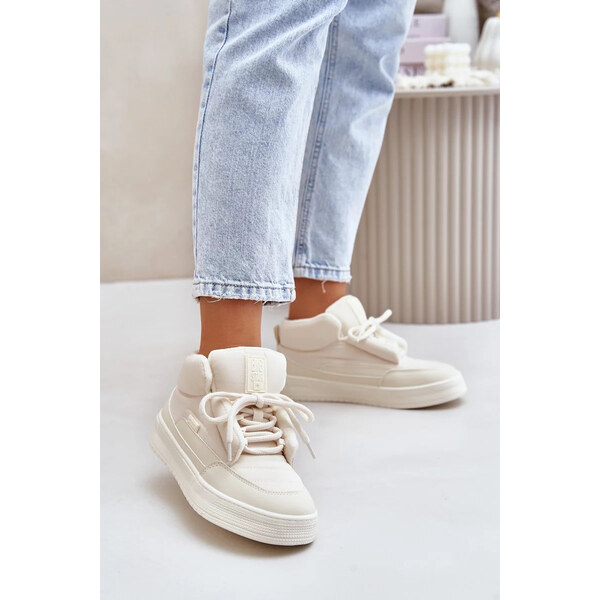 Big Star Shoes Zateplené dámske tenisky Big Star Cream 65448143