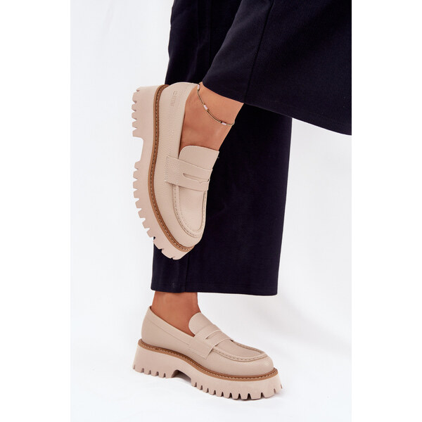 Big Star Shoes Mokasyny Damskie Na Platformie I Płaskim Obcasie Big 66663501