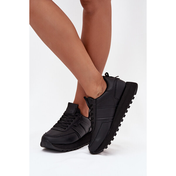 Big Star Shoes Skórzane Sneakersy Damskie Na Platformie Big Star 66663576