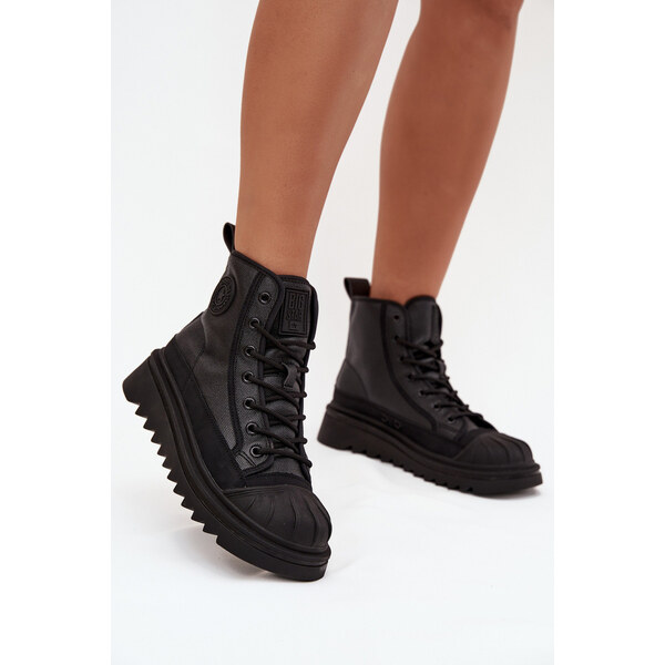 Big Star Shoes Wysokie Trampki Damskie Ocieplane Big Star OO274A355 66663552