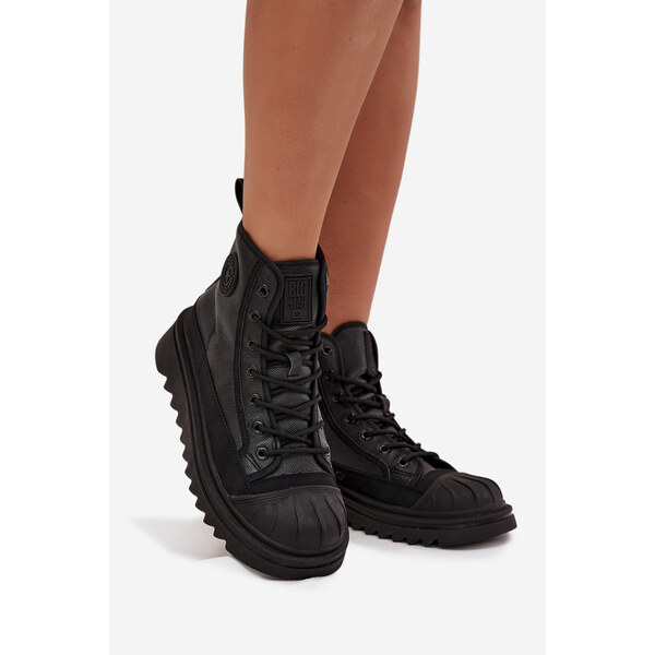 Big Star Shoes Dámske vysoké zateplené tenisky Big Star - čierne 65448330