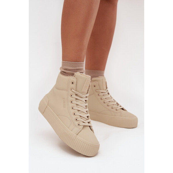 Big Star Shoes Ocieplane Trampki Damskie Na Platformie Big Star 66663550