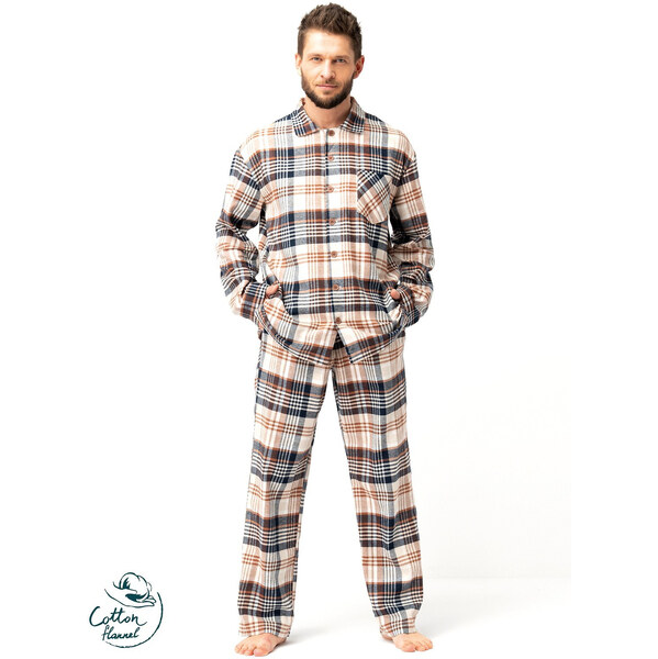 Pánske pyžamo Key MNS 443 B25 dĺžka/r 3XL-4XL so zipsom 65448789