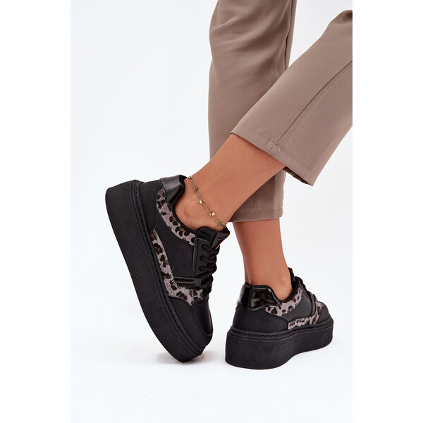 Big Star Shoes Dámske tenisky na platforme Big Star - čierne 65785844