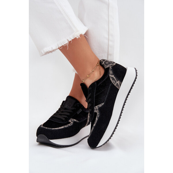 Big Star Shoes Zamszowe Sneakersy Damskie Big Star OO274A312 HI-POLY 66663555