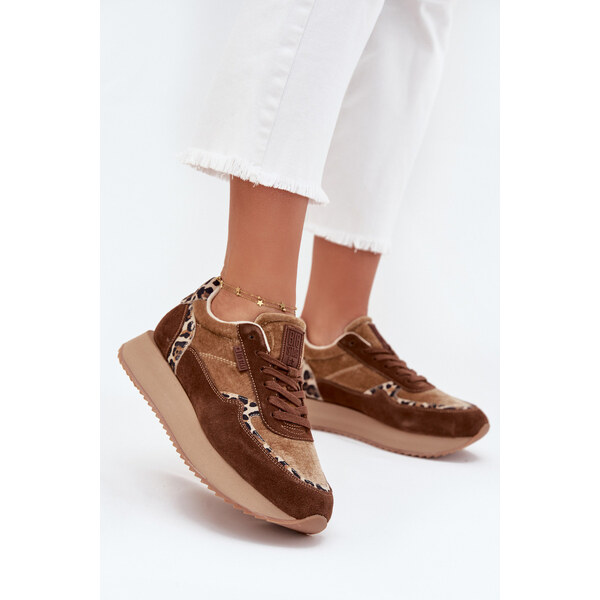 Big Star Shoes Zamszowe Sneakersy Damskie Big Star OO274A313 HI-POLY 66663556