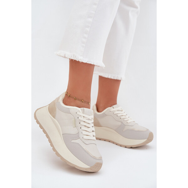 Big Star Shoes Ocieplane Sneakersy Damskie Na Platformie Big Star 66663566