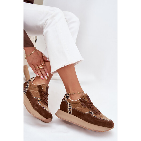 Big Star Shoes Dámske semišové tenisky Big Star HI-POLY SYSTEM - hnedý 65449000