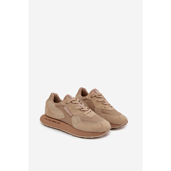 Big Star Shoes Pánske kožené tenisky Big Star HI-POLY SYSTEM - béžové 65449005