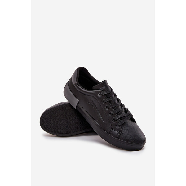 Big Star Shoes Pánske kožené tenisky Big Star - čierne (ekokoža) 65449010