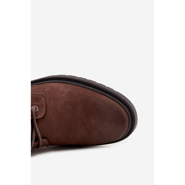 Big Star Shoes Pánska kožená zateplená členková obuv Big Star so 65449571