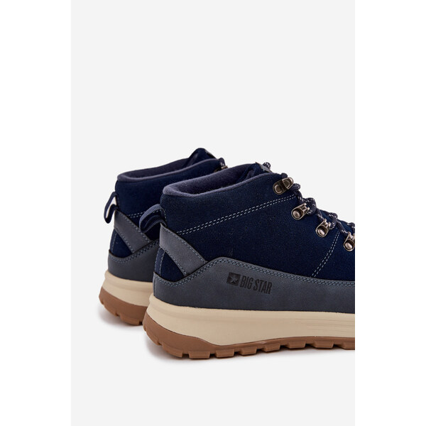 Big Star Shoes Pánska zateplená treková obuv Big Star - tmavomodrá 65449573