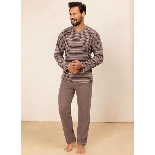 Regina 490 long/r M-2XL Z25/26 pánske froté pyžamo 65449986