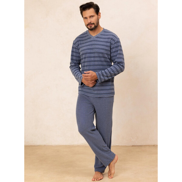 Regina 490 long/r 2XL Z25/26 pánske froté pyžamo 65449985