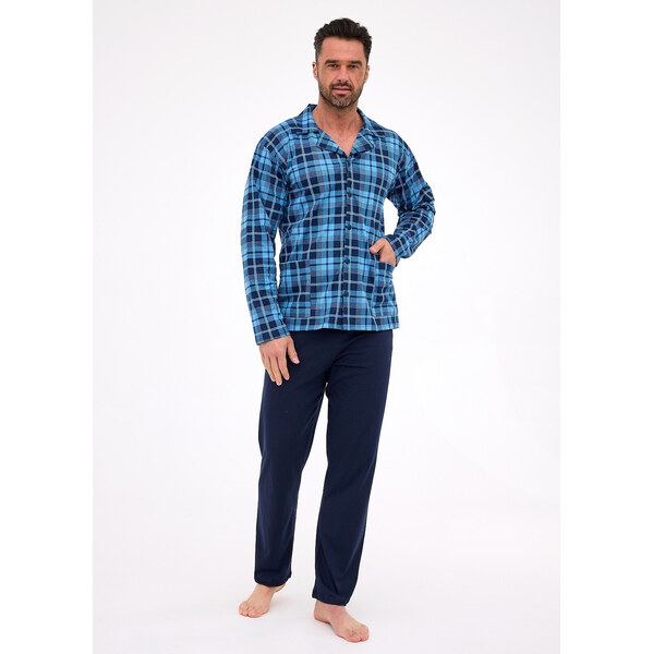 Cornette pyžamo 114/82 long/r M-2XL pánske pyžamo na zips 65449988