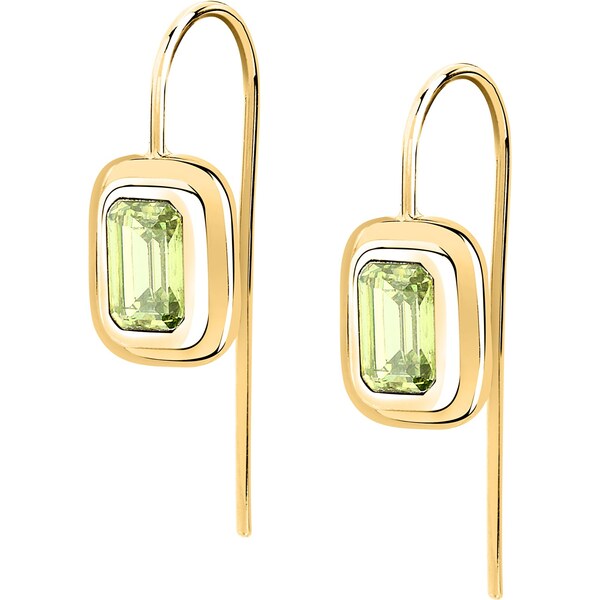 Trussardi Pozlátené náušnice so zeleným zirkónom T-Design TJAXA26 66594722