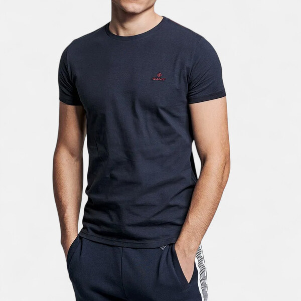Pánské modré triko Gant 56400 65384962