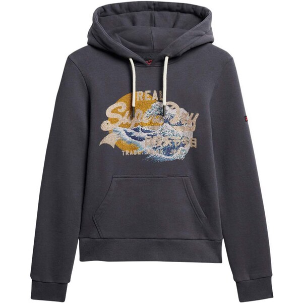 Superdry Mikina Tokyo kobaltovomodrá / vodová / medová / tmavosivá 66017714