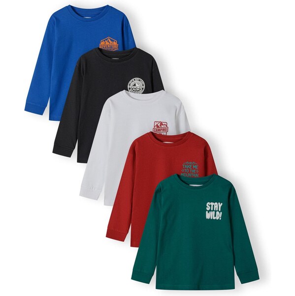 MINOTI Tričko kráľovská modrá / svetlosivá / zelená / červená / čierna 65892705