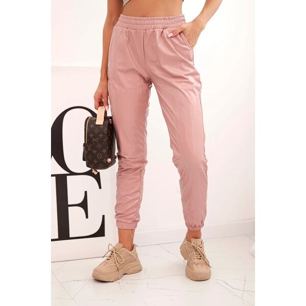 Kesi Double-layer trousers with navy pink velour 60731373