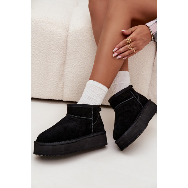 Semišové dámske zimné čižmy na platforme Vinceza 65390718