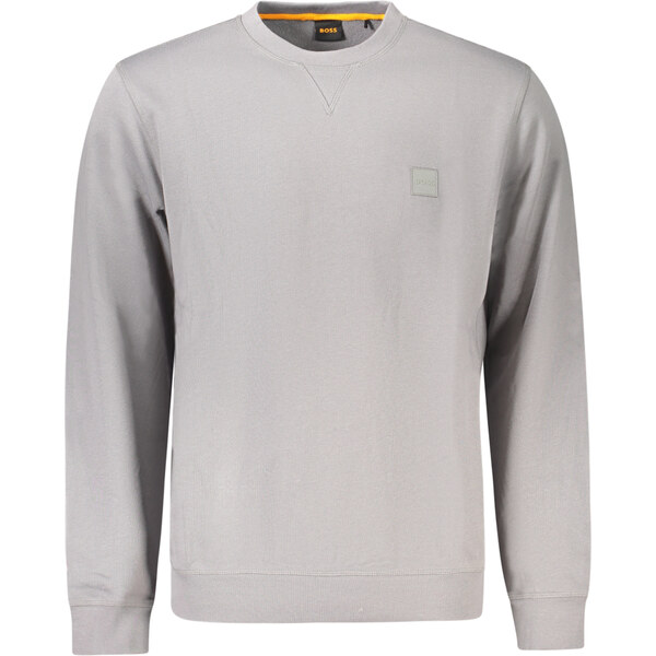 Boss Pánska sivá mikina bez kapucne 65863180