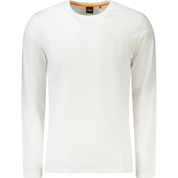 Boss Biele tričko s dlhým rukávom 65863171