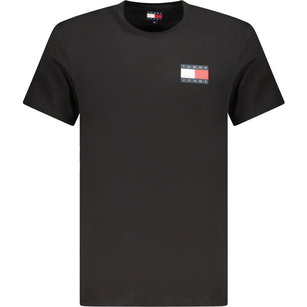 Tommy Hilfiger Jeans Čierne pánske tričko s krátkym rukávom 65863103