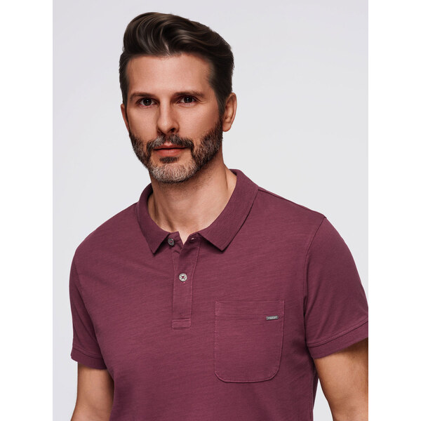 Ombre Mens polo t-shirt with decorative buttons 65413135
