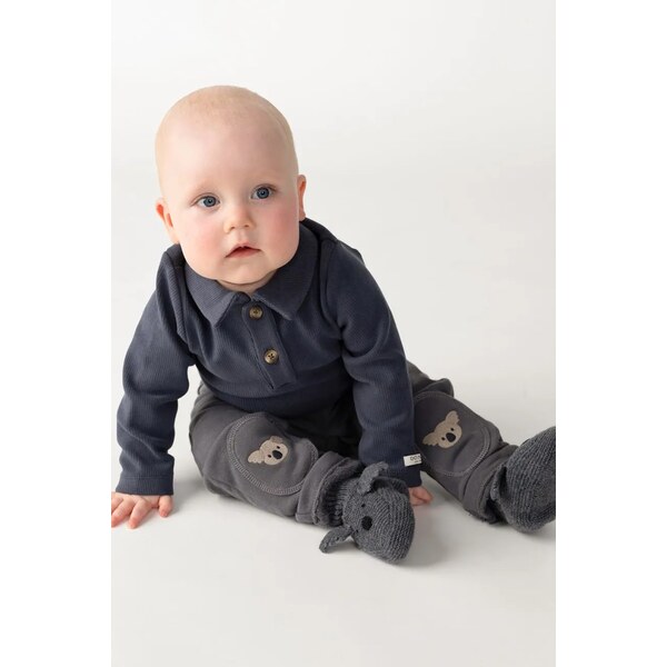 Detské bavlnené tepláky Donsje Joek Trousers Koalas 65389939