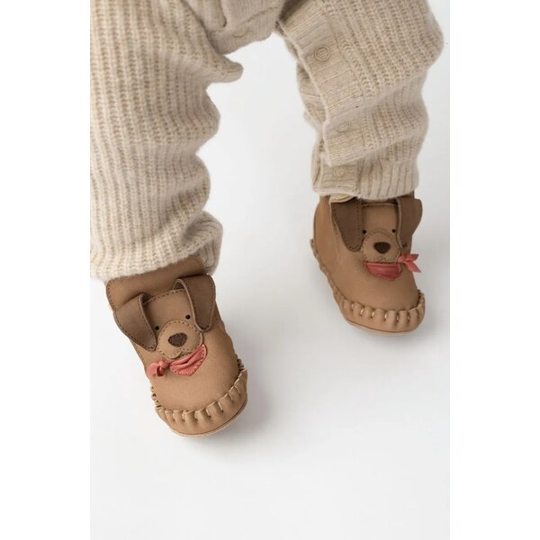 Kožené topánky pre bábätká Donsje Junus Booties Western Dog 65390163