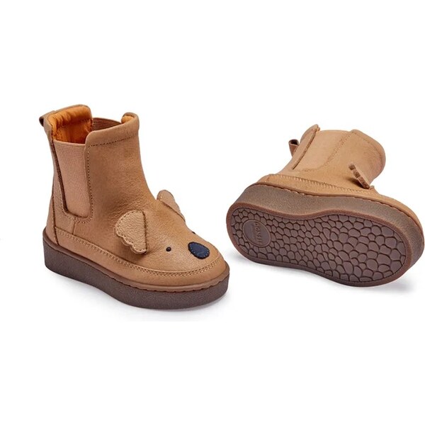 Kožené topánky pre bábätká Donsje Thudo Classic Boots Koala 65390200