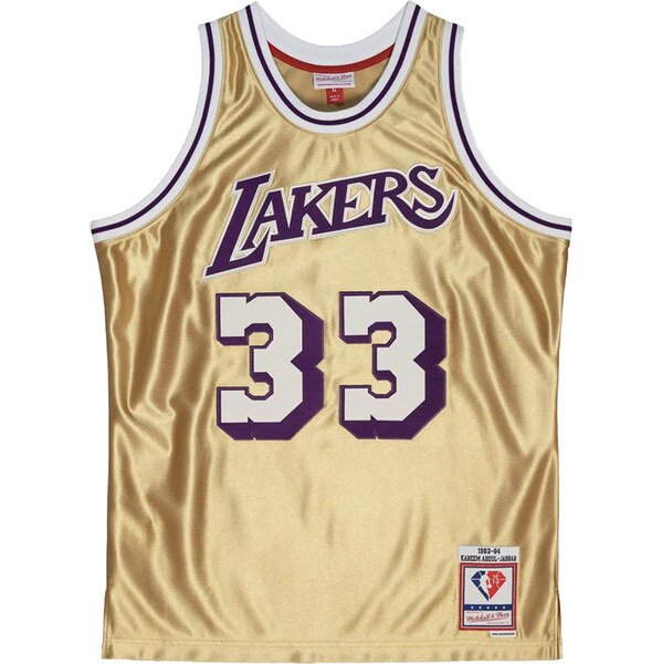 Mitchell & Ness Los Angeles Lakers Kareem Abdul-Jabbar 75th Gold 66356334