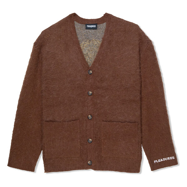Pleasures Juicy Cardigan Brown - Pánske - Mikina Pleasures - Hnedé - 66356566