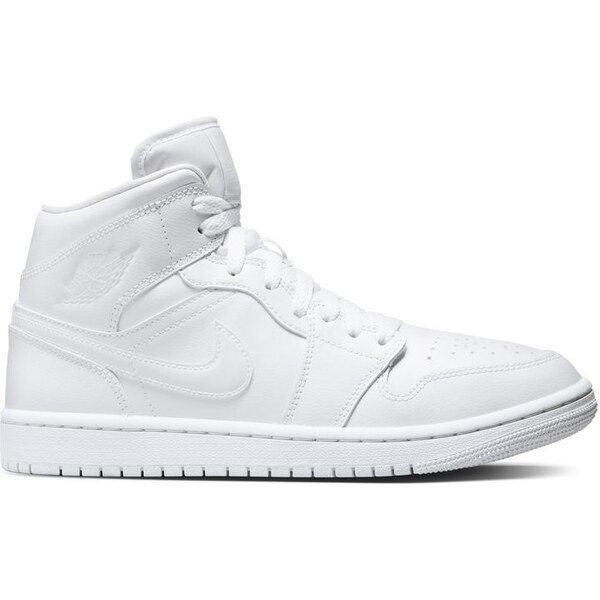 Air Jordan 1 Mid Triple White Wmns - Dámske - Tenisky Jordan - Biele - 66356853