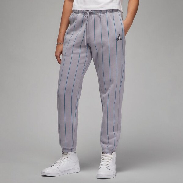 Jordan Brooklyn Fleece Wmns Stripe Pants Steel Grey - Dámske - 66356869