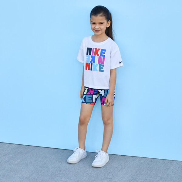 Nike Girls Snack Pack AOP Bike Shorts Obsidian - Detské - Kraťasy Nike 66356934