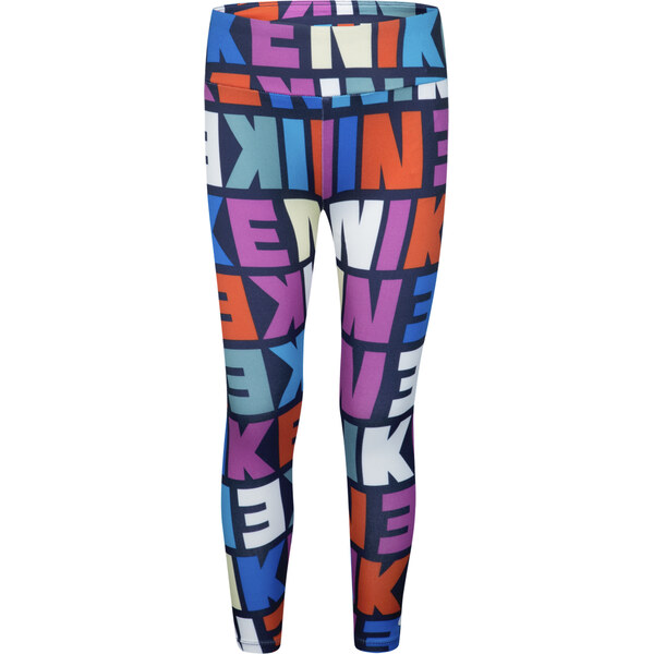 Nike Girls Block Print AOP Leggings Obsidian - Detské - Legíny Nike - 66356936
