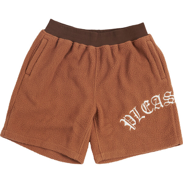 Pleasures Mars Sherpa Shorts Brown - Pánske - Kraťasy Pleasures - 66357077