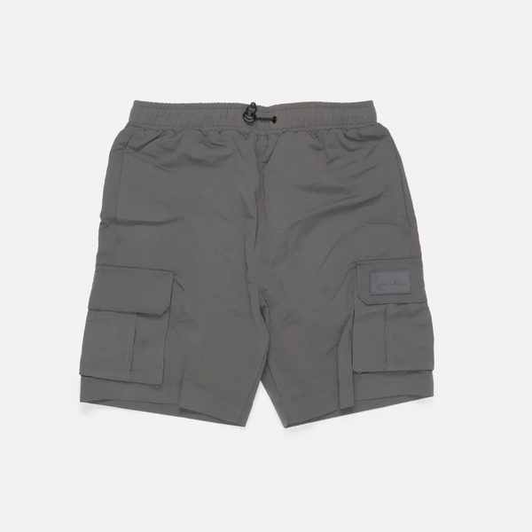 Karl Kani Rubber Signature Cargo Shorts Anthracite - Pánske - Kraťasy 66357365