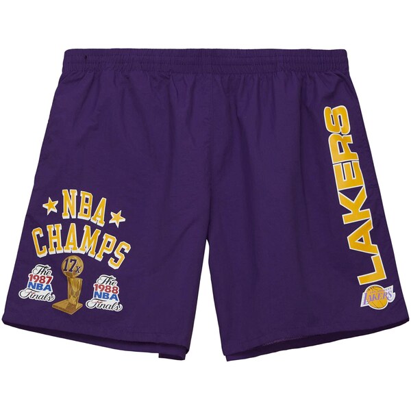 Mitchell & Ness NBA LA Lakers Team Heritage Woven Shorts - Pánske - 66357392