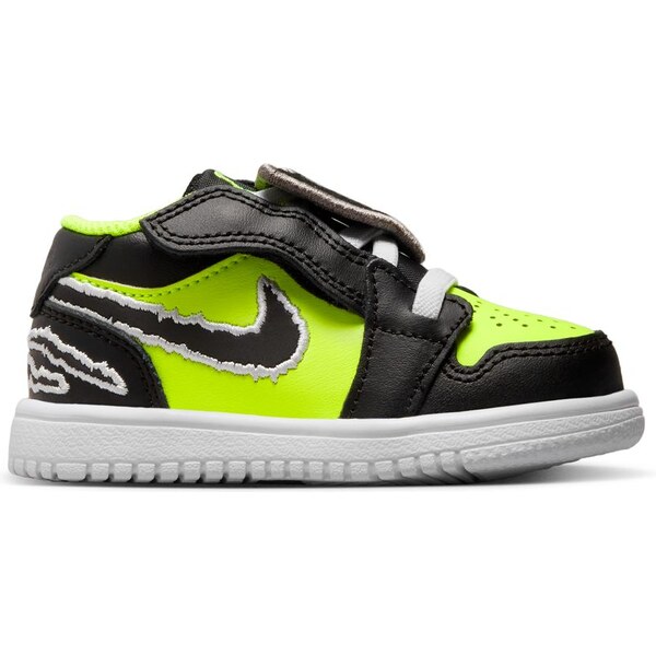 Air Jordan 1 Low Alt SE Black Cat Volt (TD) - Detské - Tenisky Jordan 66357395